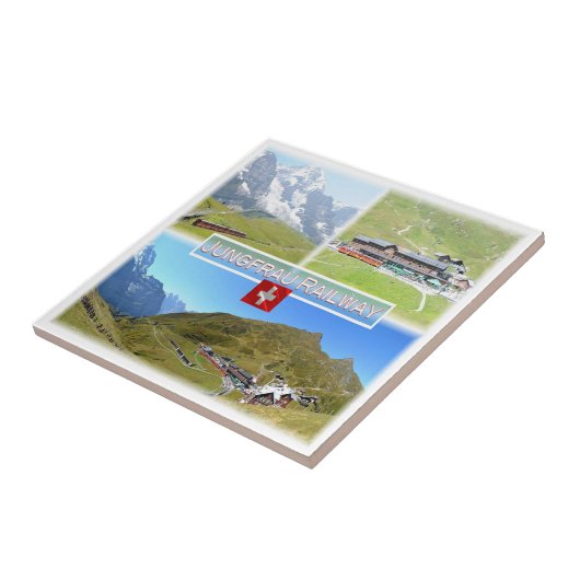 zCH045 JUNGFRAU EISENBAHN Schweiz, Fliese (Seite)