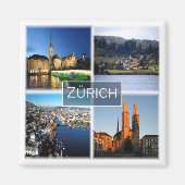 zCH046 ZÜRICH Schweiz, Kühlschrank Magnet (Vorne)