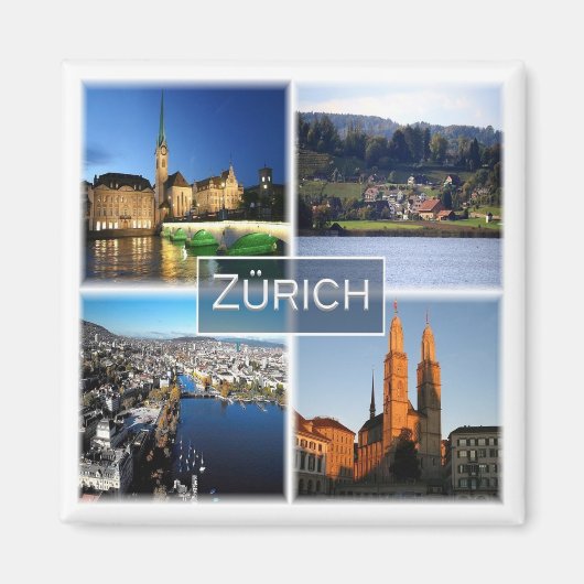 zCH046 ZÜRICH Schweiz, Kühlschrank Magnet (Vorne)