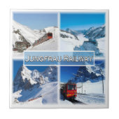 zCH047 JUNGFRAU EISENBAHN Schweiz, Fliese (Vorderseite)