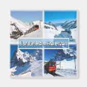zCH047 JUNGFRAU EISENBAHN Schweiz - Kühlschrank Magnet (Vorne)