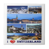 zCH049 I LIEBE Schweiz - Fliese (Vorderseite)