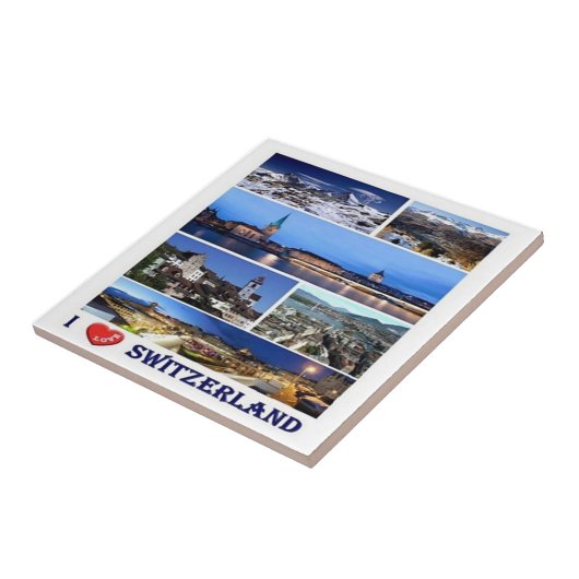 zCH049 I LIEBE Schweiz - Fliese (Seite)