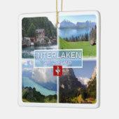 zCH051 INTERLAKEN Lake Thun Thunerse Swiss, Keramikornament (Links)