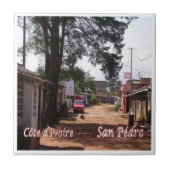 zCI013 SAN PEDRO, Elfenbeinküste, Afrika, Fliese (Vorderseite)