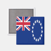 zCK001 FLAG, COOK INSELN, Ozeanien, Kühlschrank Magnet (Vorderseite/Rückseite)