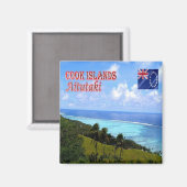 zCK005 AITUTAKI, Cookinseln, Ozeanien, Kühlschrank Magnet (Vorderseite/Rückseite)