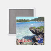 zCK008 RAROTONGA, Cookinseln, Ozeanien, Kühlschran Magnet (Vorderseite/Rückseite)
