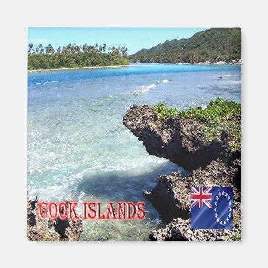 zCK008 RAROTONGA, Cookinseln, Ozeanien, Kühlschran Magnet (Vorne)