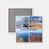 zCL003 ATACAMA DESERT, Mosaik, Chile, Kühlschrank Magnet (Vorderseite/Rückseite)