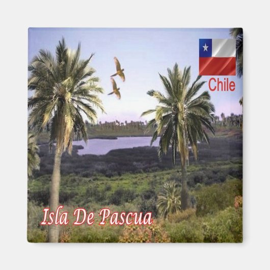 zCL011 ISLA DE PASQUA, RAPA NUI, Chile, Kühlschran Magnet (Vorne)
