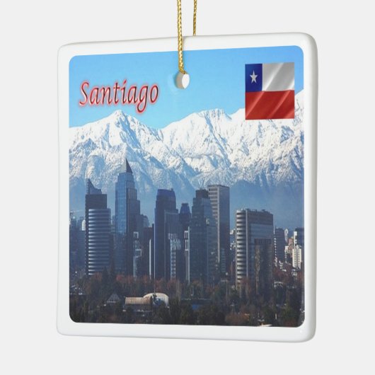 zCL018 SANTIAGO Skyline, Amerika, Keramikornament (Links)