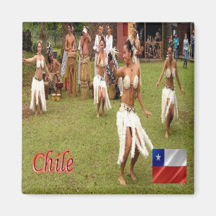 zCL025 CHILE, Dancers Osterinsel, Kühlschrank Magnet