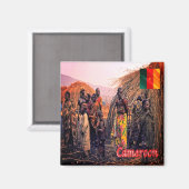 ZCM012 KAMERUN, Afrika, Kühlschrank Magnet (Vorderseite/Rückseite)