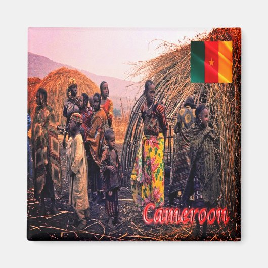 ZCM012 KAMERUN, Afrika, Kühlschrank Magnet (Vorne)