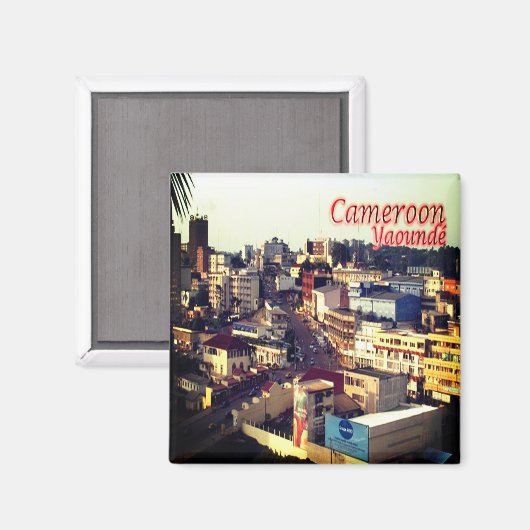 zCM017 YAOUNDE', Kamerun, Afrika, Kühlschrank Magnet (Vorderseite/Rückseite)