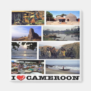 zCM018 KAMERUN I Liebe, Mosaik, Afrika, Kühlschran Magnet