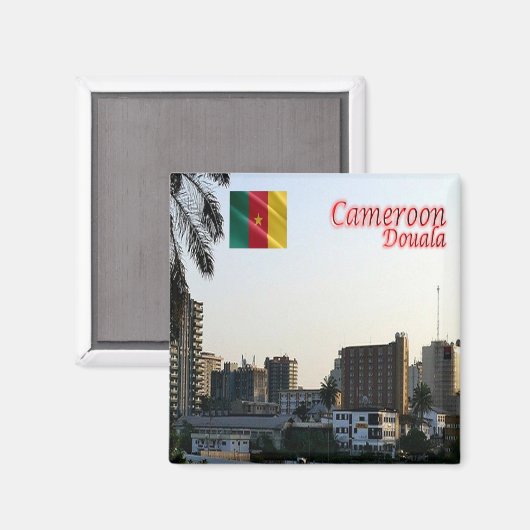 ZCM019 DOUALA, Kamerun, Afrika, Kühlschrank Magnet (Vorderseite/Rückseite)