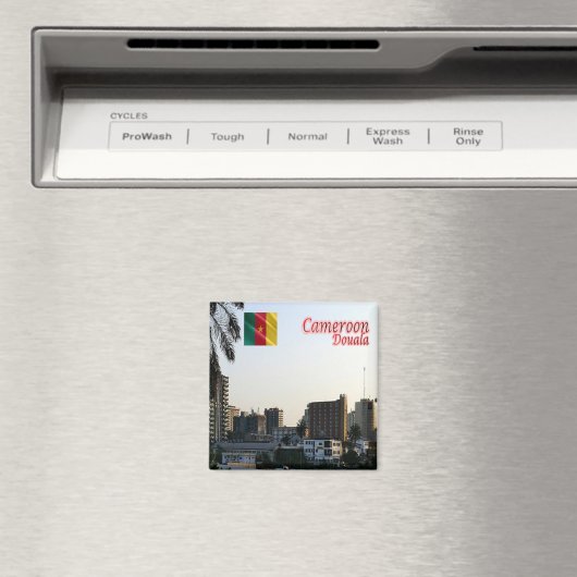 ZCM019 DOUALA, Kamerun, Afrika, Kühlschrank Magnet (In Situ (Geschirrspüler))