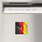 zCM02 KAMERUN, Waving Flag, Afrika, Kühlschrank Magnet (In Situ (Geschirrspüler))