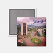 zCM08 YAOUNDE', Kamerun, Afrika, Kühlschrank Magnet (Vorderseite/Rückseite)