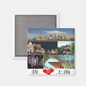 zCN024 SHANGHAI , China VR China, Souvenir, Kühlsc Magnet (Vorderseite/Rückseite)