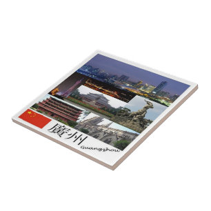 zCN027 CANTON, China VR China, Souvenir Fliese