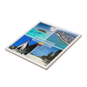 zCO003 SAN ANDRES, Mosaik, Kolumbien, Fliese