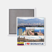 zCO012 BOGOTA' I Liebe, Mosaik, Kolumbien, Kühlsch Magnet (Vorderseite/Rückseite)