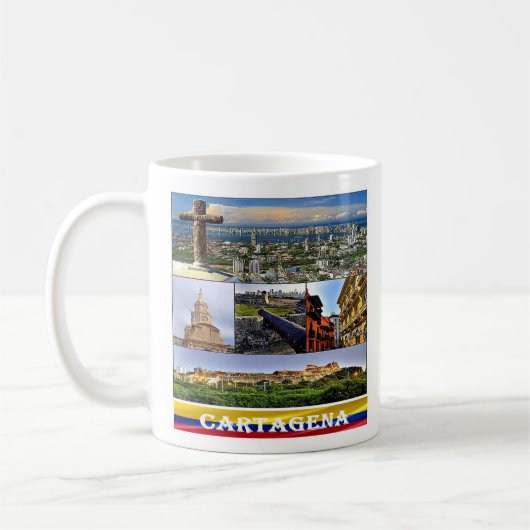 zCO07 CARTAGENA-Mosaik, Kolumbien, Kaffeetasse (Links)