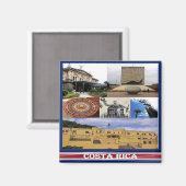 zCR017 COSTA RICA, Mosaik, Amerika, Kühlschrank Magnet (Vorderseite/Rückseite)