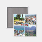 zCU002 CUBA, Mosaik, Amerika, Kühlschrank Magnet (Vorderseite/Rückseite)
