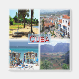 zCU002 CUBA, Mosaik, Amerika, Kühlschrank Magnet