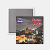 zCU008 HAVANA by Night, Kuba, Amerika, Kühlschrank Magnet (Vorderseite/Rückseite)
