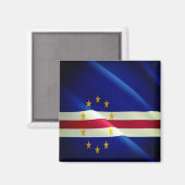 zCV002 CAPE VERDE, Waving Flag, Afrika, Kühlschran Magnet (Vorderseite/Rückseite)