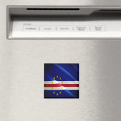 zCV002 CAPE VERDE, Waving Flag, Afrika, Kühlschran Magnet (In Situ (Geschirrspüler))