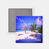 zCV013 PRAIA, CAPE VERDE, Strand, Afrika, Kühlschr Magnet (Vorderseite/Rückseite)