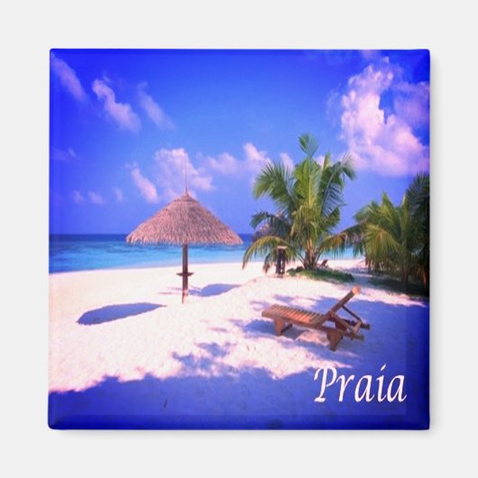 zCV013 PRAIA, CAPE VERDE, Strand, Afrika, Kühlschr Magnet (Vorne)