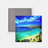 ZCV014 PRAIA, Panorama, Kap Verde, Afrika, Kühlsch Magnet (Vorderseite/Rückseite)