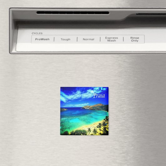 ZCV014 PRAIA, Panorama, Kap Verde, Afrika, Kühlsch Magnet (In Situ (Geschirrspüler))