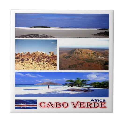 zCV022 CAPE VERDE, Mosaik, Afrika, Fliese (Vorderseite)
