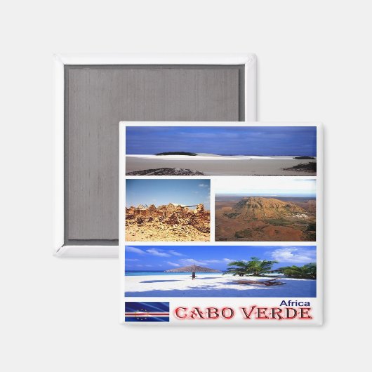 zCV022 CAPE VERDE, Mosaik, Afrika, Kühlschrank Magnet (Vorderseite/Rückseite)