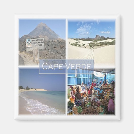 zCV24 CAPE VERDE, Mosaik, Afrika, Kühlschrank Magnet (Vorne)