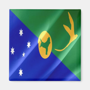 zCX002 WAVING FLAG, Christmas Island, Kühlschrank Magnet