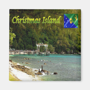 zCX004 CHRISTMAS ISLAN, Panorama, Ozeanien, Kühlsc Magnet