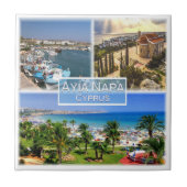 ZCY003 AYIA NAPA Hafen Nelia, Zypern, Fliese (Vorderseite)