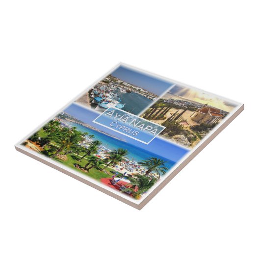 ZCY003 AYIA NAPA Hafen Nelia, Zypern, Fliese (Seite)