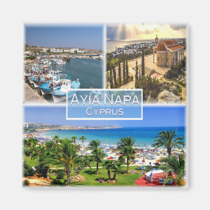 ZCY003 AYIA NAPA Hafen Nelia - Zypern - Kühlschran Magnet