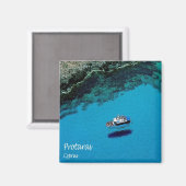ZCY007 PROTARAS Zypern, Kühlschrank Magnet (Vorderseite/Rückseite)