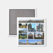 zCZ004 PRAG Tschechische Republik - Kühlschrank Magnet (Vorderseite/Rückseite)